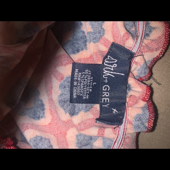 Two piece orange and navy blue palazzo pants set large - Picture 4 of 4